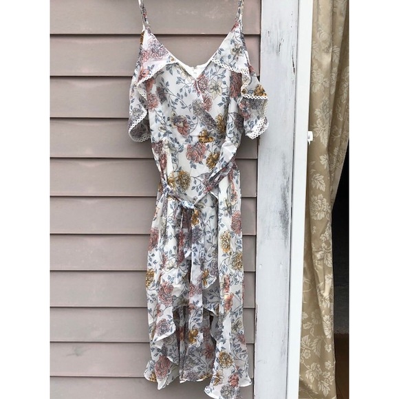 J.O.A. Ivory Midi Dress Size Small - Picture 2 of 2